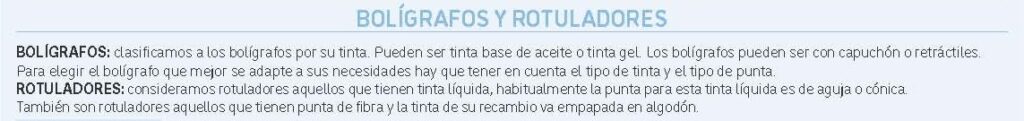 Bolígrafos y rotuladores